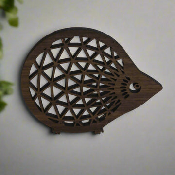 Hedgehog coaster - wood coasters - cute hedgehogs