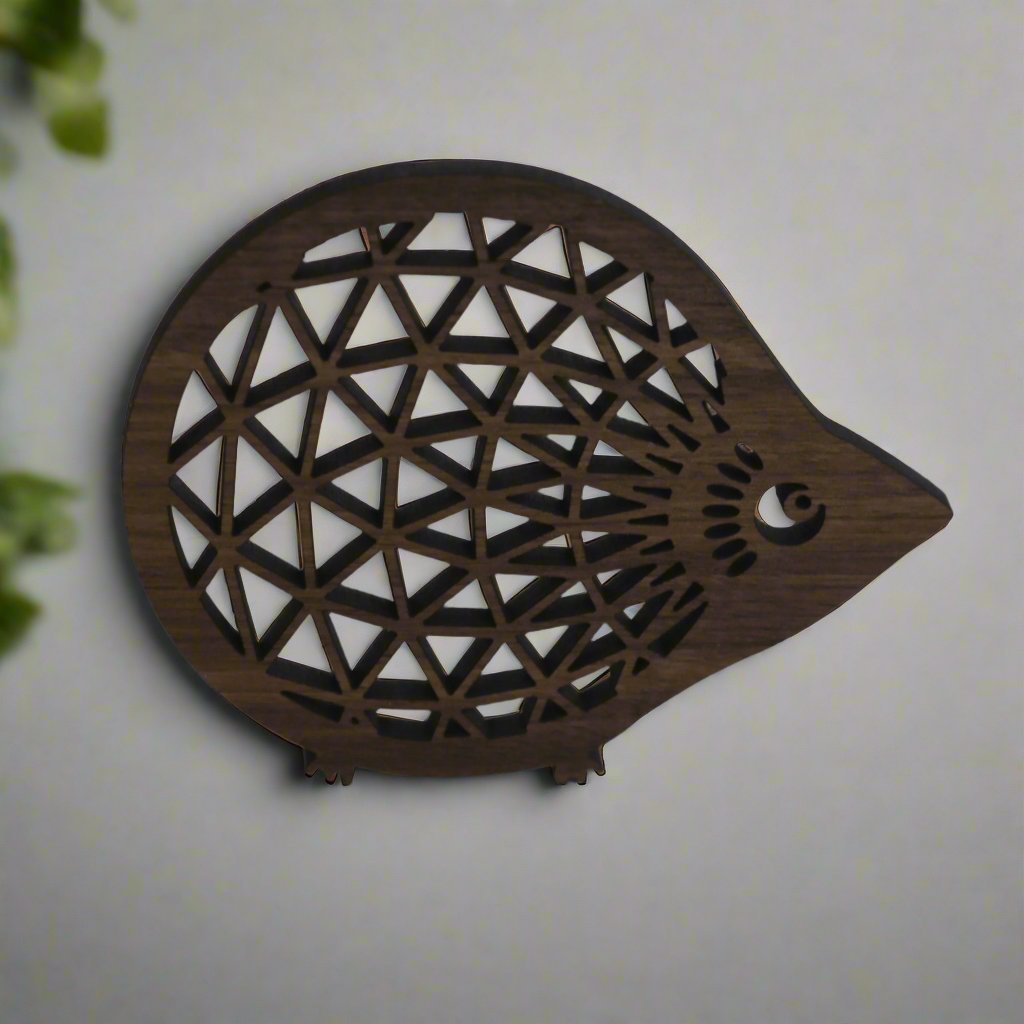 Hedgehog coaster - wood coasters - cute hedgehogs