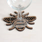 Manchester Bee - oak wood coaster - honeycomb wings - personalised gift - teachers gift